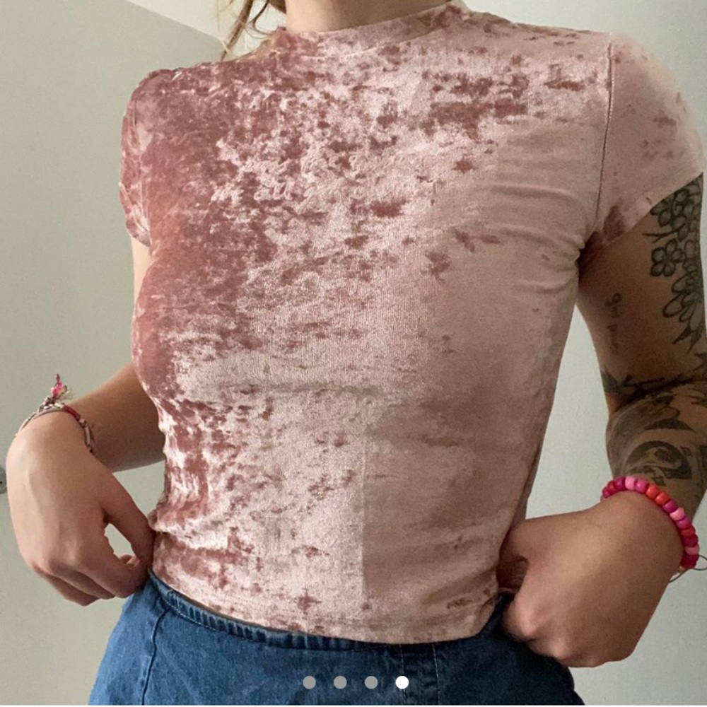 Velvet Dusty Pink Top